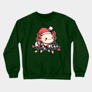 Cute Axolotl Celebrates Christmas Crewneck Sweatshirt